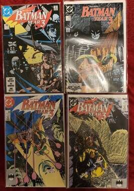 Batman: Year 3 parts 1-4 #436 thru 439- DC Comics 1989 COMPLETE